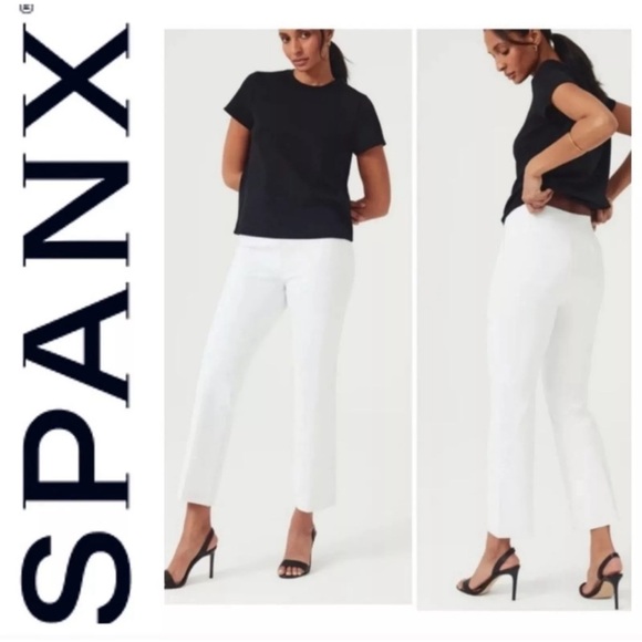 Spanx Ankle Pants Slim Straight Pants Shaping Elastic Waist MEDIUM - Picture 1 of 6